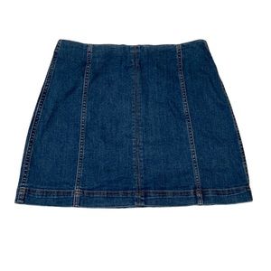 Jean Skirt with Back Zipper